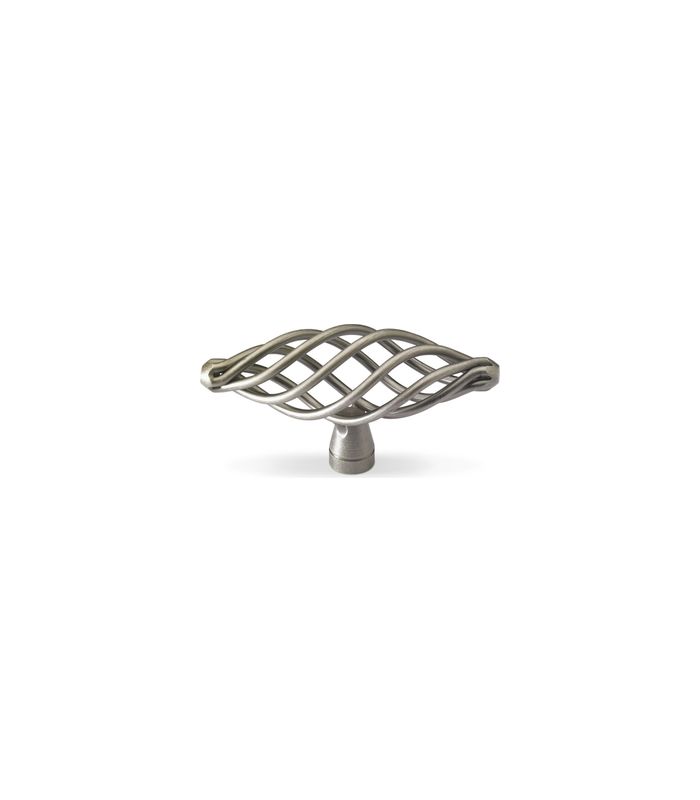 Möbel- Knopf, Valentia, 9070510, Breite 77mm, Höhe 37mm, Stahl, zinnoptik