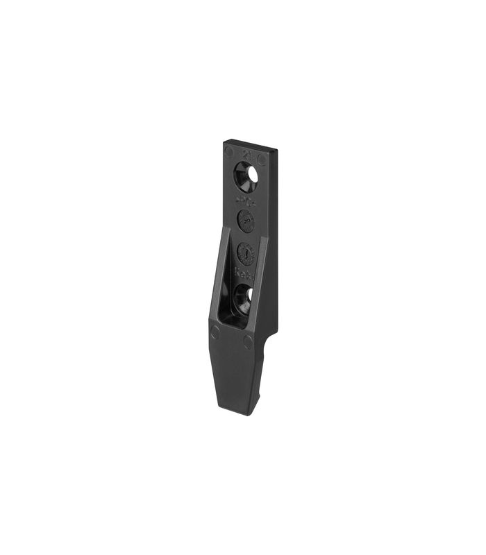 EH Plattenteil mit Rastnase schwarz für Spanplattenschraube 4 mm