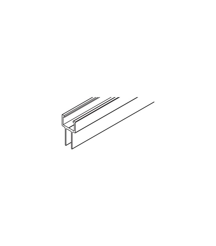 Trag- Glashalteprofil LM 6500mm unelox. ungebohrt (Glas bis 16mm)