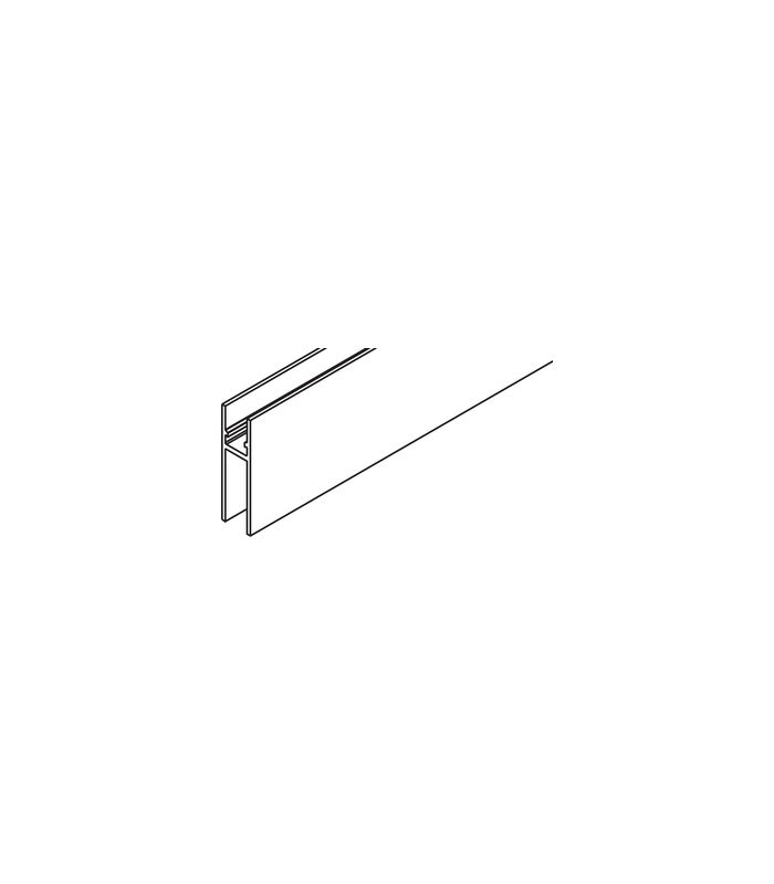 Trag- Glashalteprofil LM 6500mm unelox. ungebohrt (Glas bis 16mm)