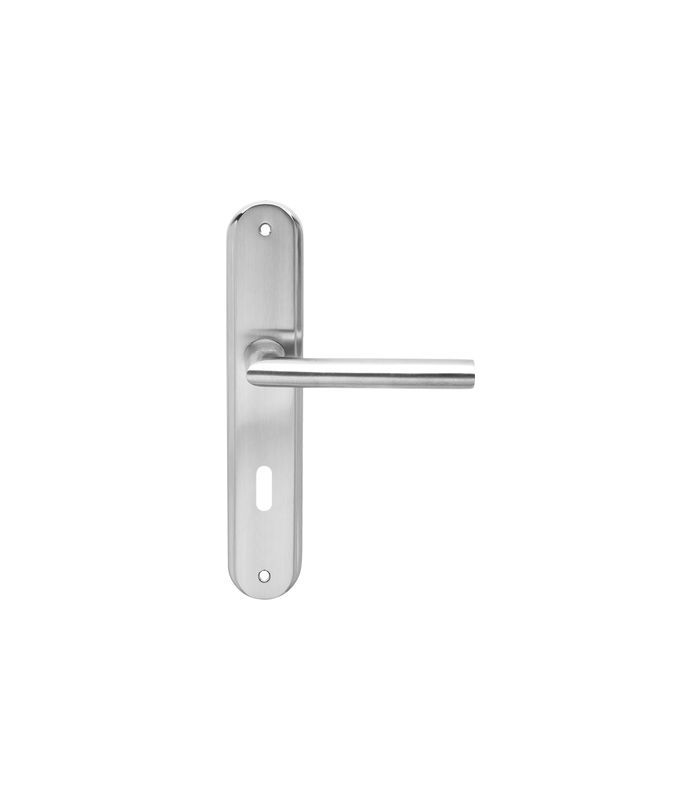 Langschildgarnitur Verona RL37 BB 72mm Nickelmatt TS 38-48mm