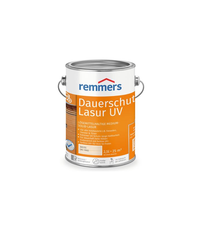 Dauerschutz-Lasur UV weiß (RC-990) 2.5 l