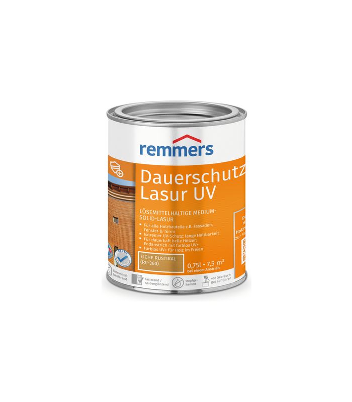 Dauerschutz-Lasur UV eiche rustikal (RC-360) 0.75 l