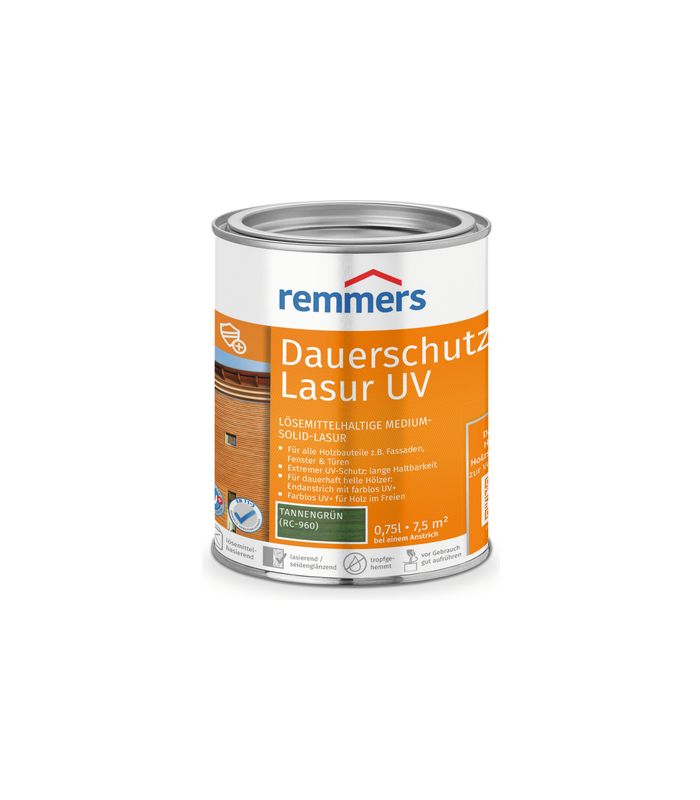 Dauerschutz-Lasur UV tannengrün (RC-960) 0.75 l