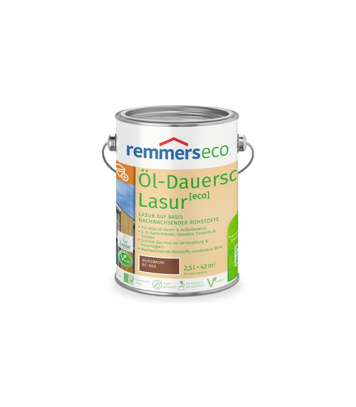 Öl-Dauerschutz-Lasur [eco] nussbaum (RC-660) 2.5 l