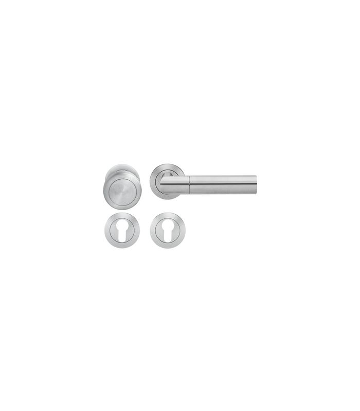 Wechsel-Rosettengarnitur Oregon ER48 PZ Edelstahl matt rechts TS 39-48mm