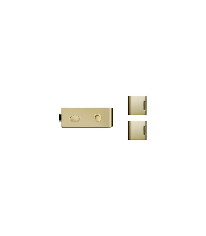 Beschlagset SO Pure 3.0 WC Bad Messing poliert Holz