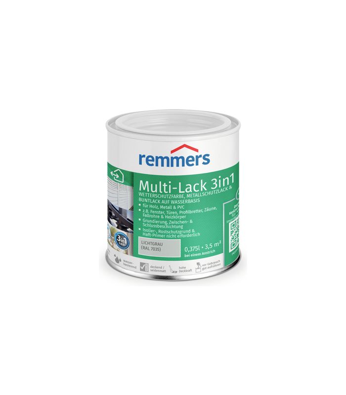 MULTI-LACK 3in1 LICHTGRAU RAL 7035 0,375 ltr.