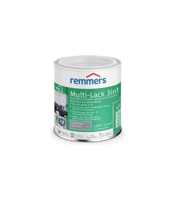 MULTI-LACK 3in1 SILBERGRAU RAL 7001 0,375 ltr.
