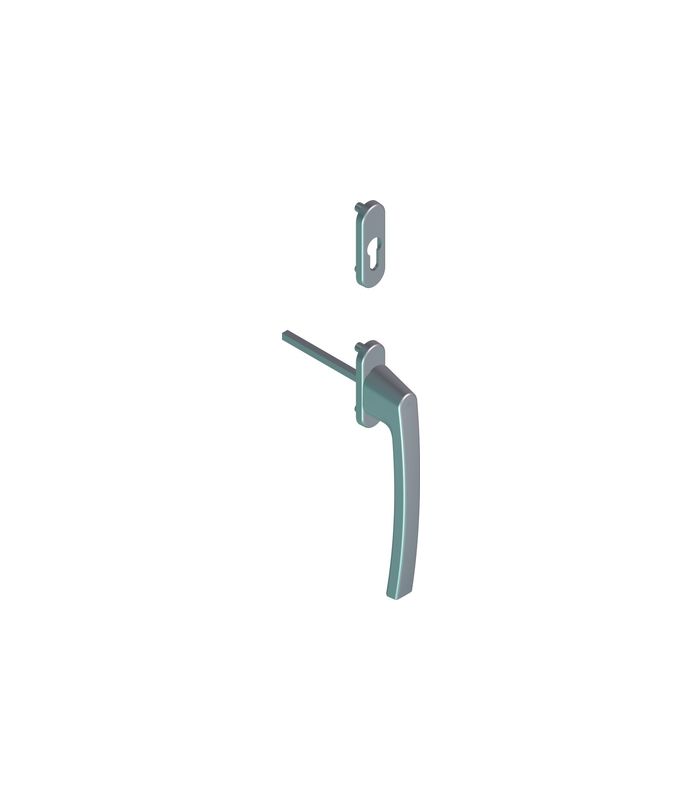 SFT-Türgriffgrt., mit PZ-Ros., PZ, VK7x100, RotoLine Patio Life, Aluminium Si eloxiert