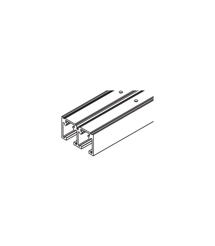 Doppel-Laufschiene Ordena 70 geb. LM eloxiert L=2500 mm