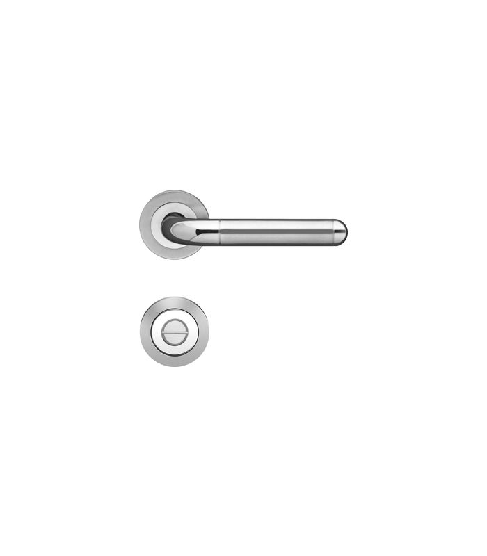 Drücker-Rosettengarnitur Lignano Steel ER35 BAD Edelstahl poliert /matt TS 39-45mm