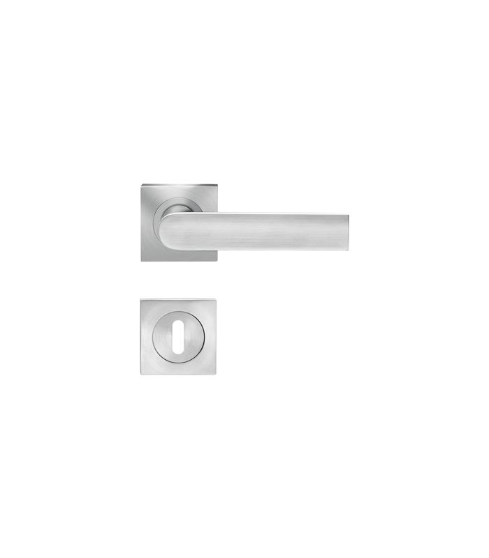 Drücker-Rosettengarnitur London ER51Q BB Edelstahl matt TS 38-48mm