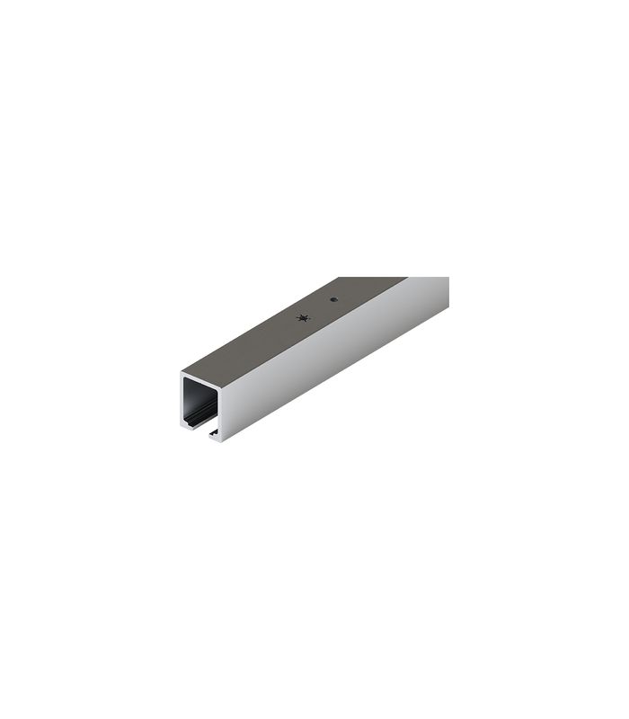 Laufschiene LM 4000 mm, Edelstahl-Effekt gebürstet, gebohrt (Typ Junior 80)