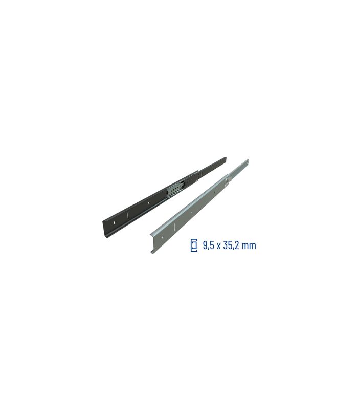 Teilauszug 016 30 kg/Pr Länge 711 mm Verriegelung geöffnet, Trennung