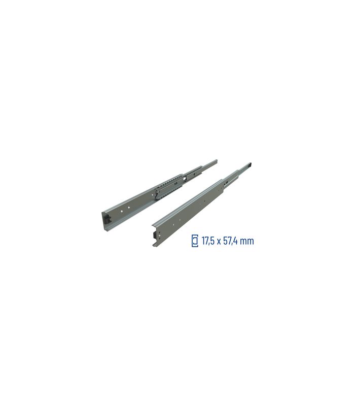 Überauszug 038 37 kg/Pr Länge 700 mm Zuhaltung, Aush., Air Motion, Aluminium