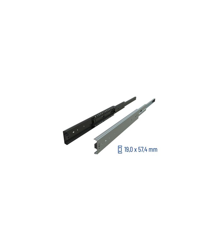 Vollauszug 039 102 kg/Pr Länge 660 mm Zuhaltung, Aushalterung, Air Motion