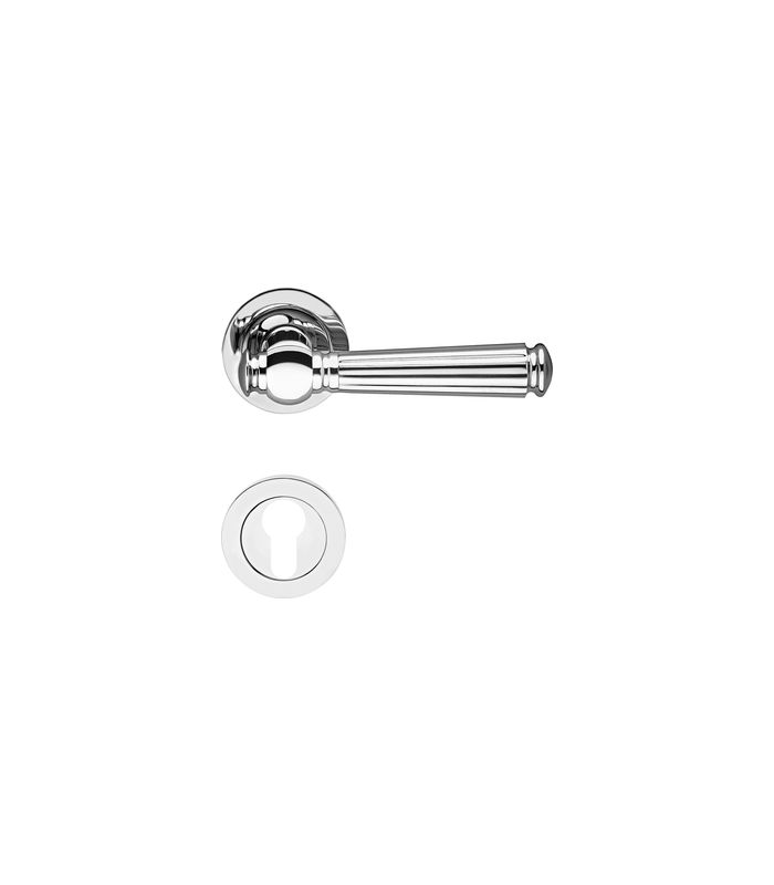 Drücker-Rosettengarnitur Schöntal R260 PZ Chrom poliert TS 38-48mm