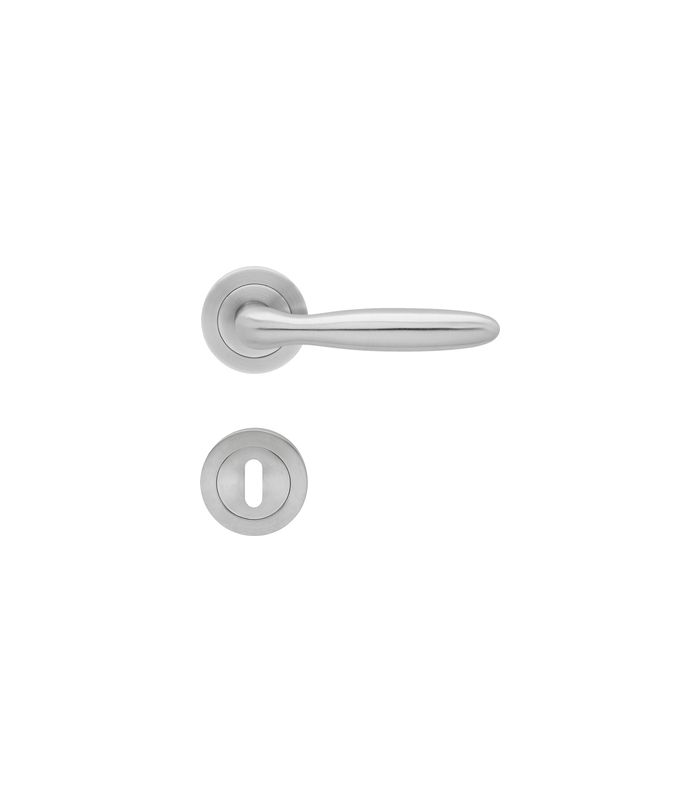 Drücker-Rosettengarnitur Korfu ER24 BB Edelstahl matt TS 39-48mm