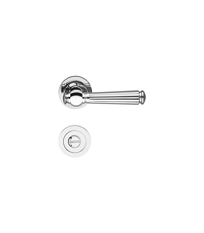 Drücker-Rosettengarnitur Schöntal R260 BAD Chrom poliert TS 38-45mm