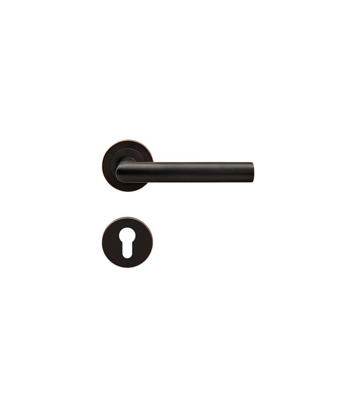 Drücker-Rosettengarnitur Rhodos ER/FS 28 PZ FS 9mm Antik Bronze Optik TS 38-48mm