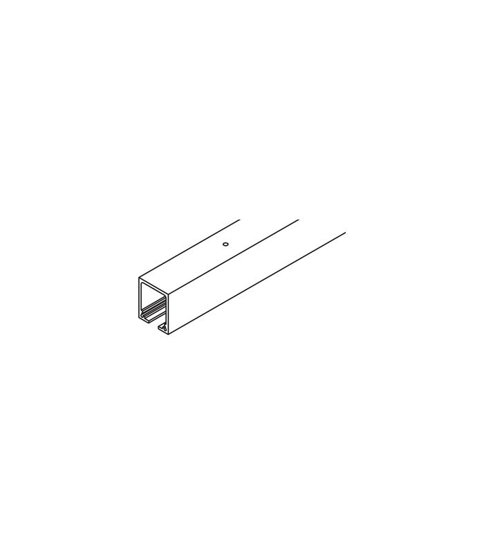 Laufschiene LM 5000 mm farblos eloxiert, gebohrt (Junior 160)