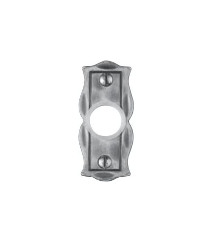 Rahmendrückerrosette 2620 kantig ES IV Stahlgrau 75x35 mm