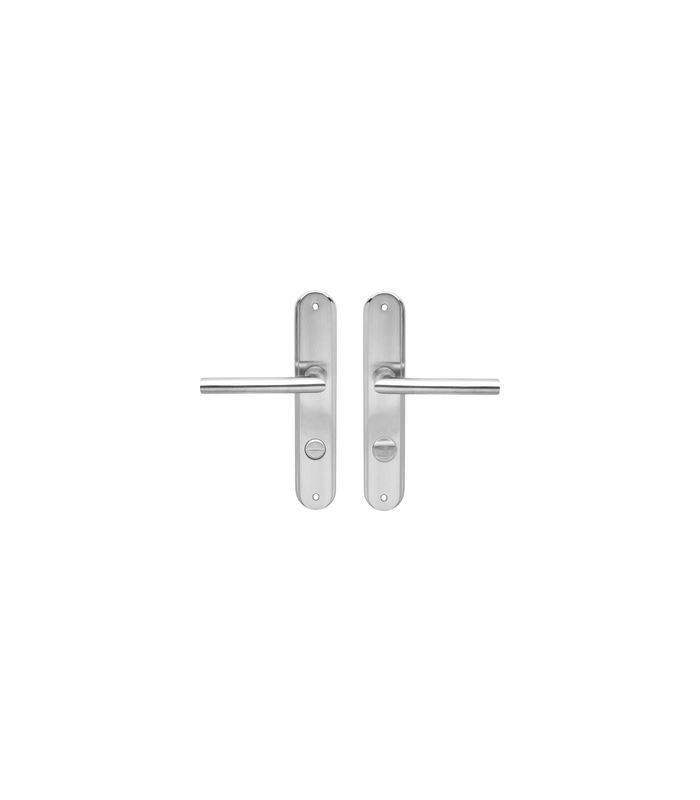 Langschildgarnitur Verona RL37 BAD 78mm Nickelmatt TS 38-45mm