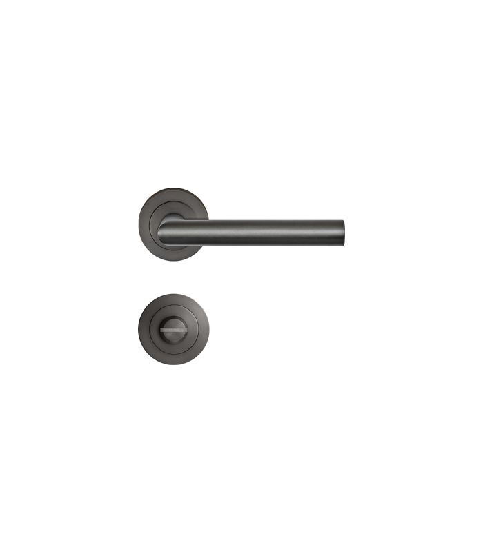 Drücker-Rosettengarnitur Rhodos ER28 BAD Titan grau TS 38-47mm