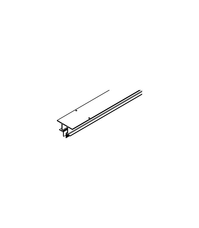 Laufschiene Junior 80/100 Deckenintegration, Aluminium, L= 2500 mm
