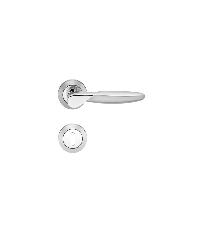 Drücker-Rosettengarnitur Orlando R42 BB Chrom/Chrommatt TS 38-48mm