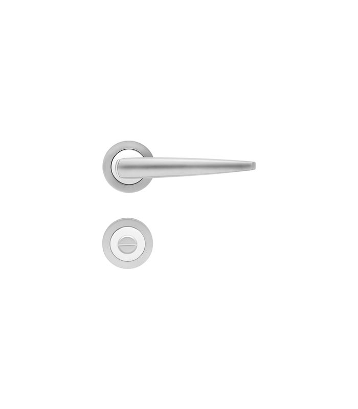 Drückerrosettengarnitur Denver R230 BAD Chrom/Chrommatt TS 38-48mm