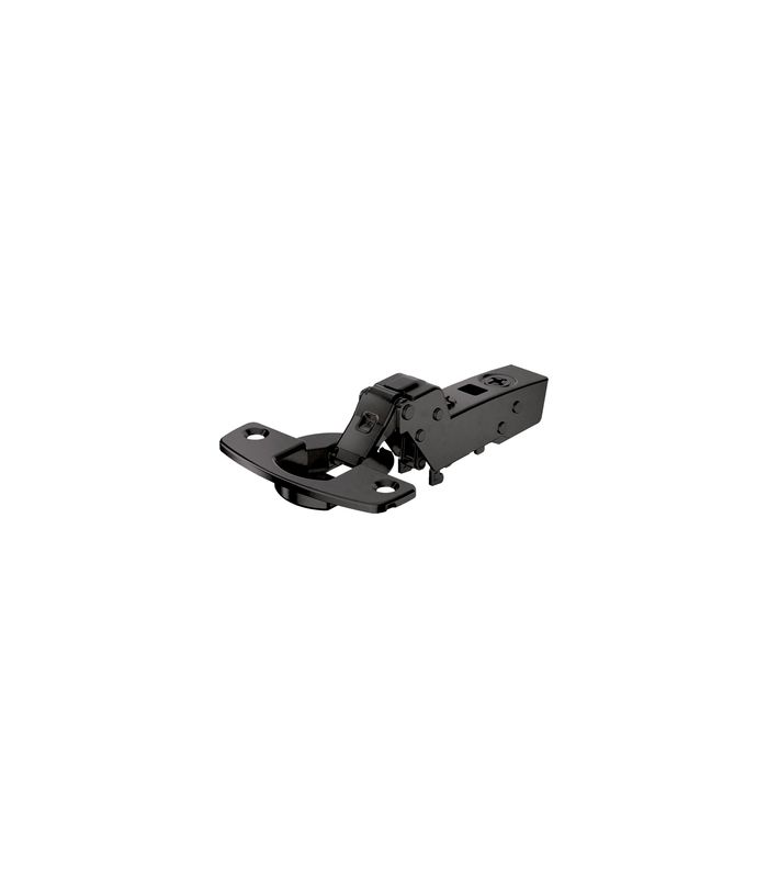 Sensys Dünntürscharnier, Türdicke ab 10 mm, ohne Schließautomatik (Sensys 8676), in obsidianschwarz, einliegend, Öffnungswinkel 110°, Bohrbild TH 52 x 5,5 mm, zum Anschrauben (-)