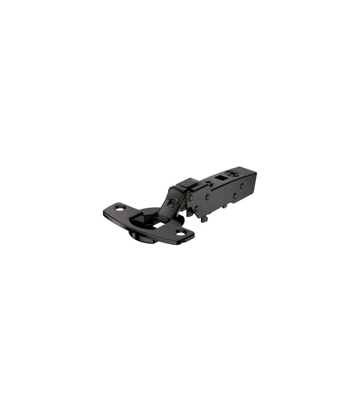 Sensys Dünntürscharnier, Türdicke ab 10 mm, ohne Schließautomatik (Sensys 8676), in obsidianschwarz, halb vorliegend, Öffnungswinkel 110°, Bohrbild TH 52 x 5,5 mm, zum Anschrauben (-)