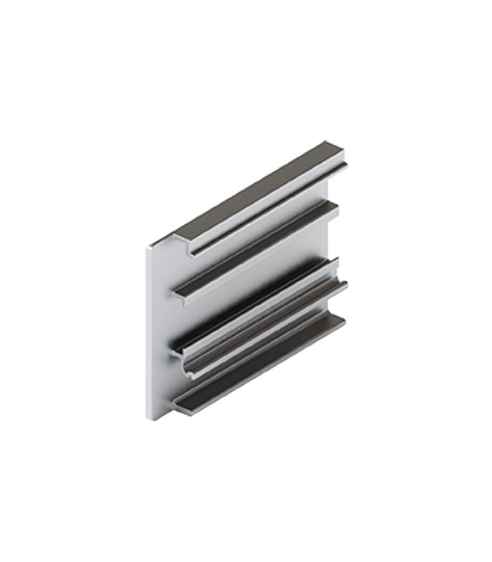 Blendenendstück B, links, 53 mm Aluminium, eloxiert