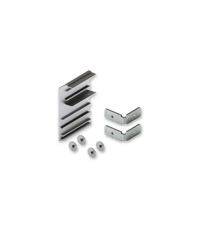Blendenendstück-Set Junior 80/100 Z links, 59 mm, eloxiert