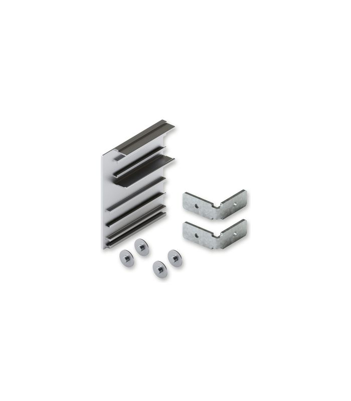 Blendenendstück-Set Junior 80/100 Z links, 66 mm, eloxiert