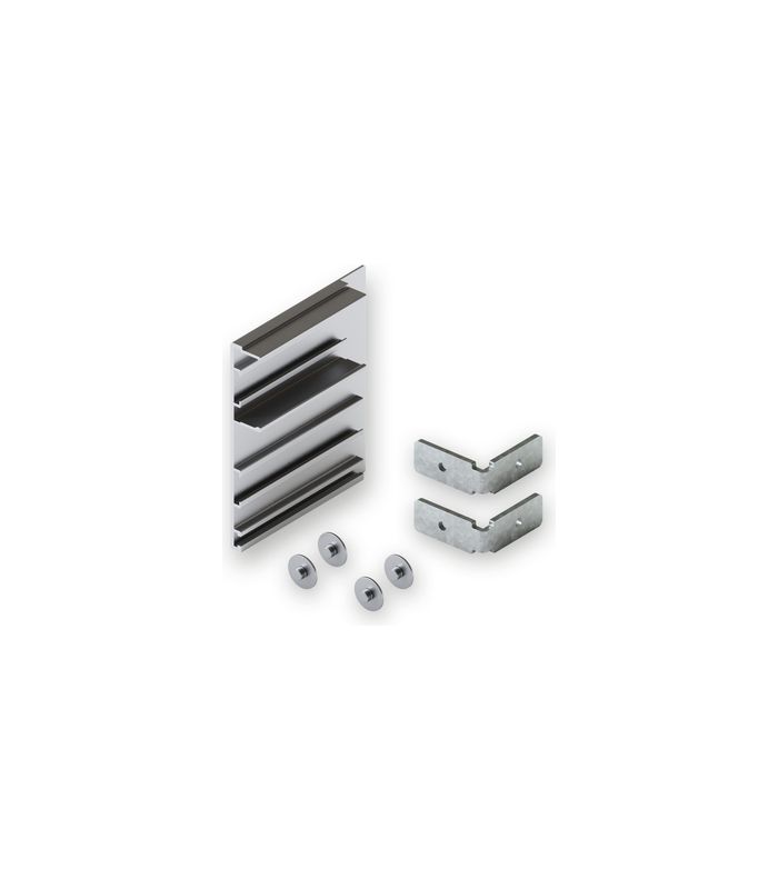 Blendenendstück-Set Junior 80/100 Z rechts, 66 mm, eloxiert