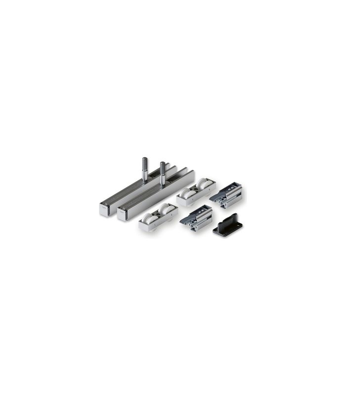 Garnitur Junior 100 B, für 1 Türe 20 mm längerer Tragschraube, 2 SoftStop