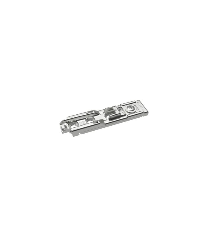 Linear-Montageplatte mit Direkt-Höhenverstellung, vernickelt, Lochreihe 20 x 32 mm, zum Anschrauben, Distanz 3.0 mm