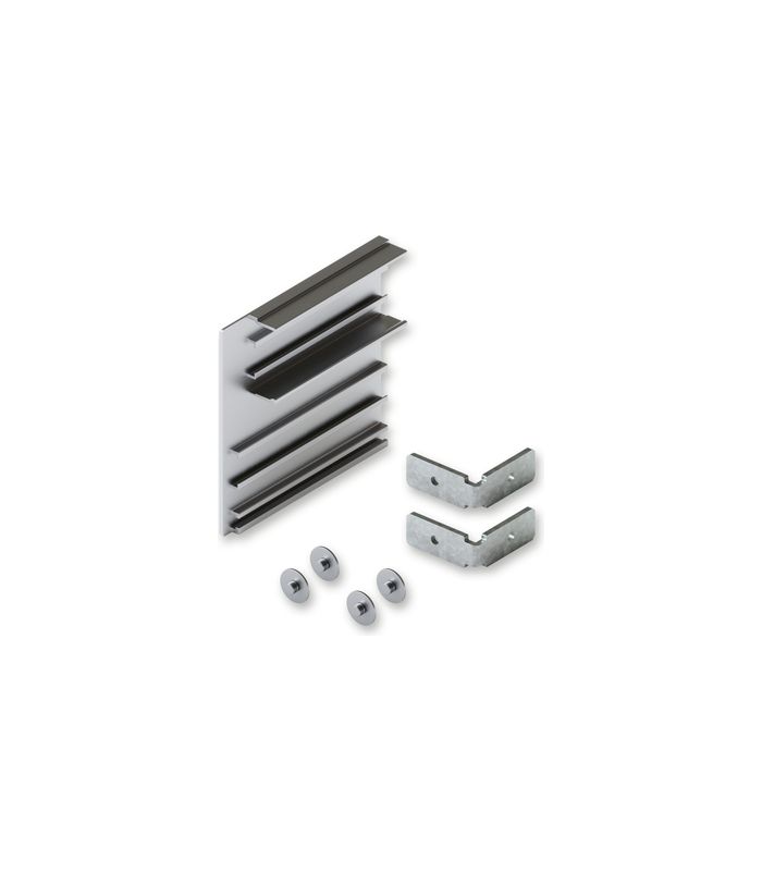 Junior 80/100Z Blendenendstück-Set 79 mm links LM eloxiert