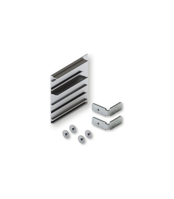 Junior 80/100 Z Blendenendstück-Set 79 mm rechts LM eloxiert