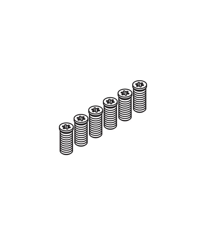Euroschrauben 6 x 13 schwarz Paket à 6 St.