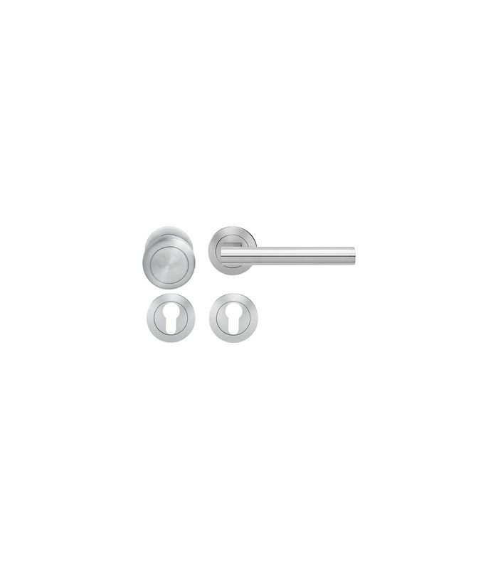 Wechsel-Rosettengarnitur Madeira ER45 PZ Edelstahl matt rechts TS 39-48mm