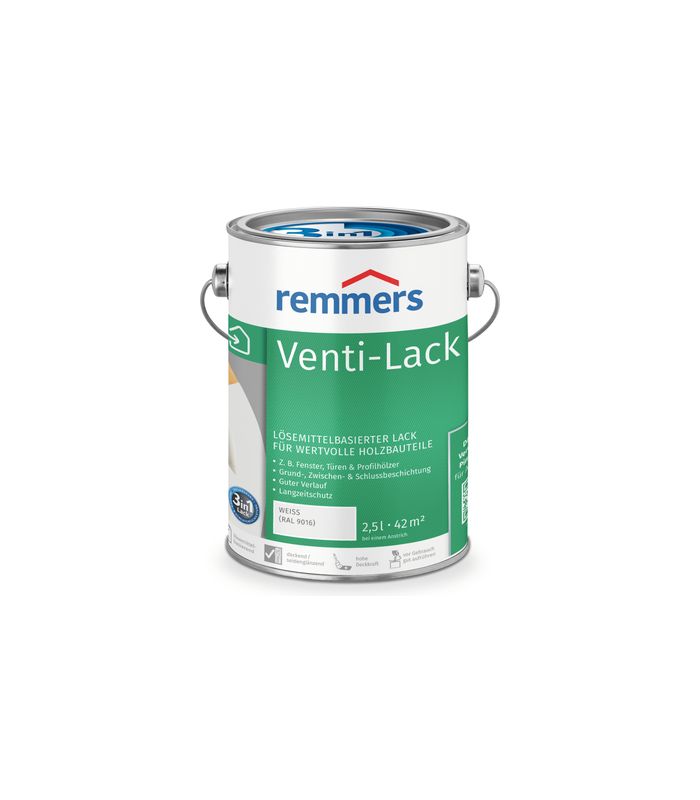 Venti-Lack 3in1 weiß (RAL 9016) 2.5 l