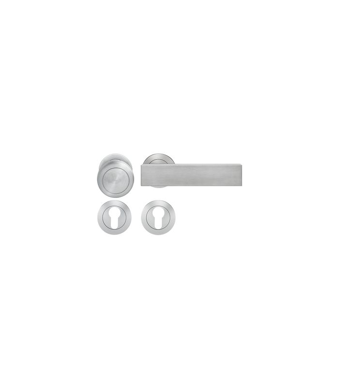 Wechsel-Rosettengarnitur Milano ER52 PZ Edelstahl matt rechts TS 39-48mm