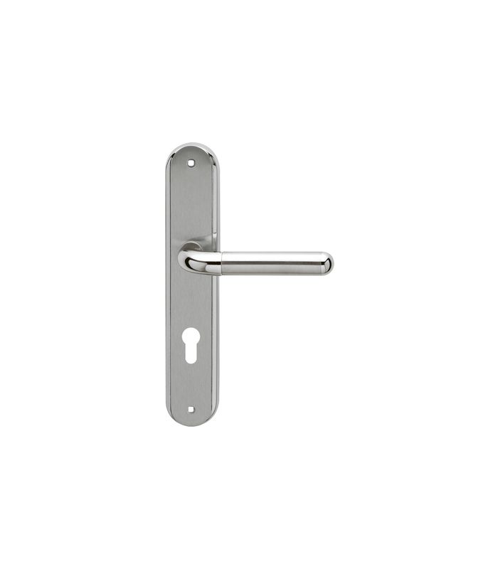 Langschildgarnitur Lignano Steel RL35 PZ 72mm Chrom/Nickelmatt TS 30-50mm