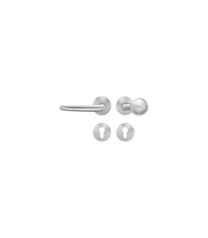 Wechsel-Rosettengarnitur Elba EPRO22 GK4 PZ Edelstahl matt links TST 35-75mm