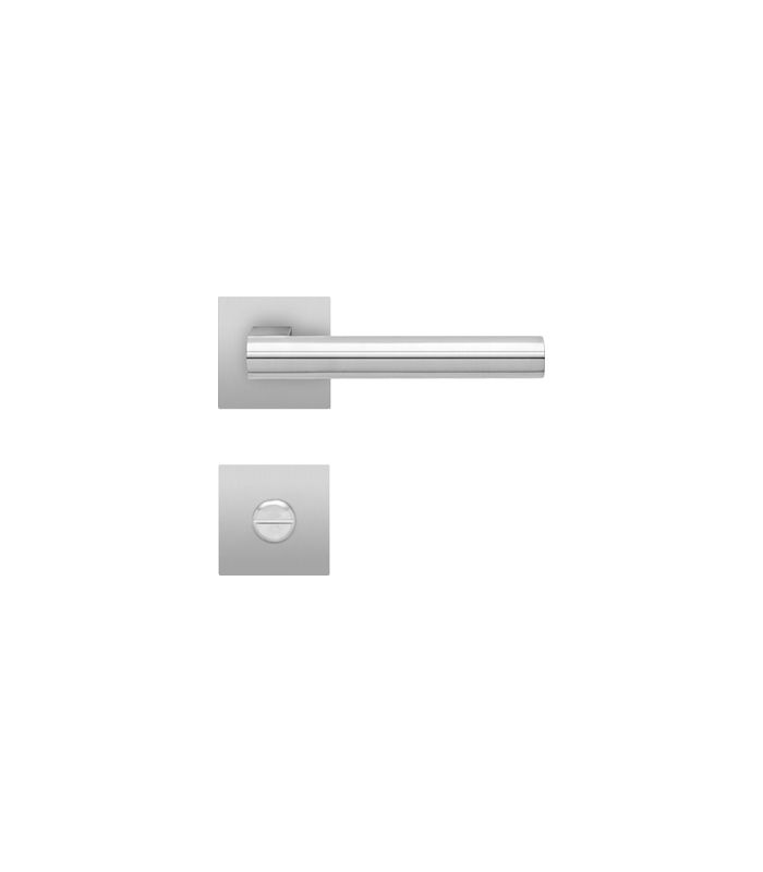 Drücker-Rosettengarnitur Madeira EPL45Q BAD Edelstahl matt TS 38-47mm PlanDesign