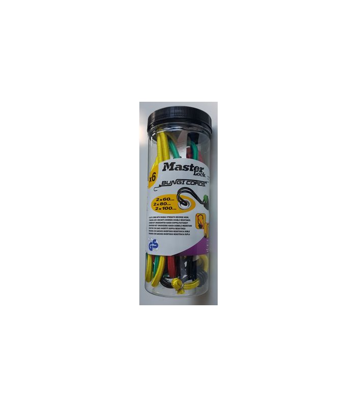MasterLock Twin Wire Gummiseil gemischt (2x60, 2x80, 2x100 cm)